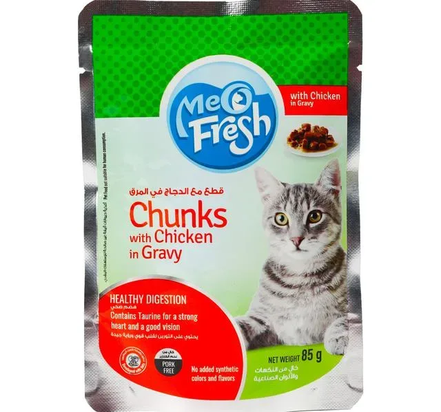 Meo Fresh Cat Food Chunks With Chicken In Gravy 85 g