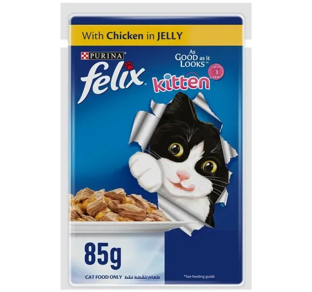Purina Felix Kitten With Chicken In Jelly Up to 1 Year 85 g